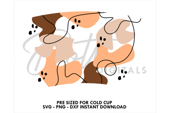 Abstract Pattern Cold Cup SVG Graphics for Tumbler Wraps