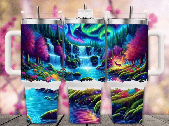 Aurora Waterfall Deer: Tumbler Wraps & Graphics Review
