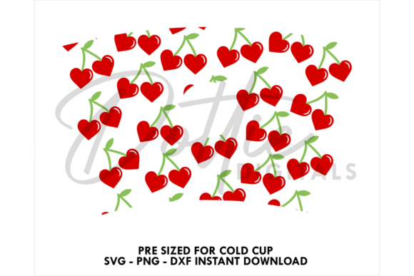 Cherry Hearts Cold Cup SVG 24oz Review