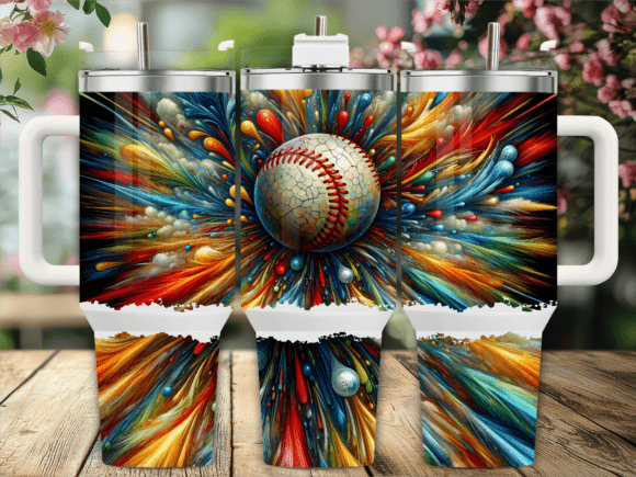 Colorful Neon Baseball Tumbler Wraps & Graphics Review