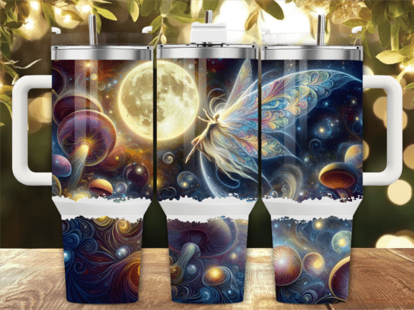 Cosmic Moon Fairy Graphics for Tumbler Wraps