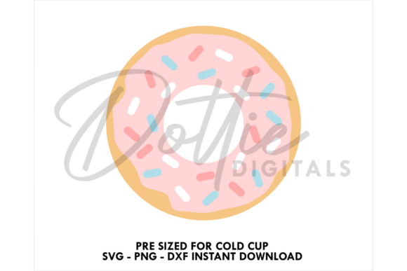 Donut Cold Cup SVG 24oz Graphics for Tumbler Wraps