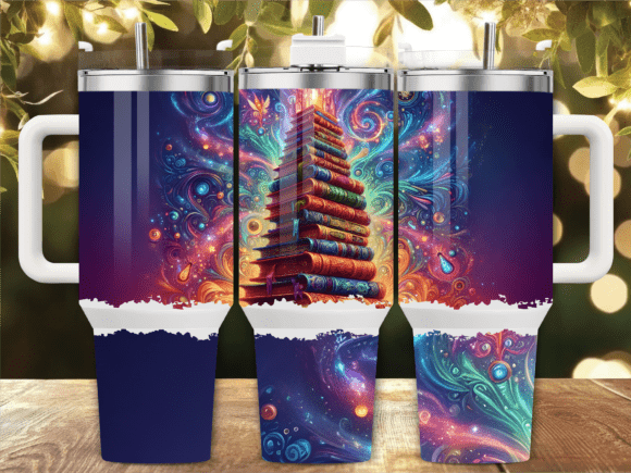 Fantasy Book Tower Tumbler Wrap Graphics Review