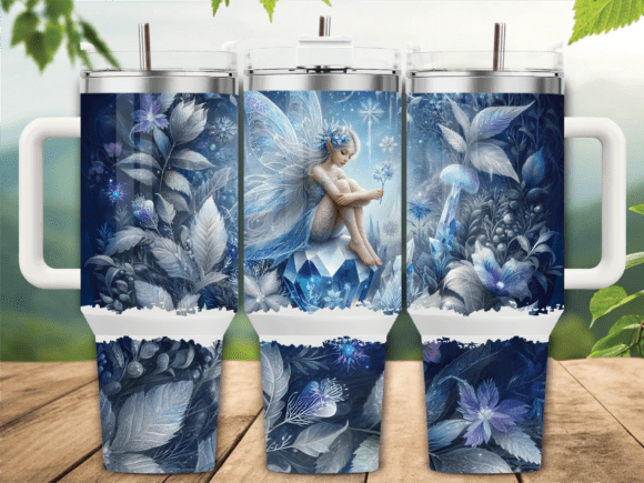 Frozen Ice Fairy 40oz Tumbler Wrap Png: Graphics Review