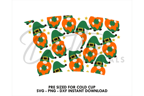 Irish Gnome St Patrick Cold Cup SVG & Tumbler Graphics
