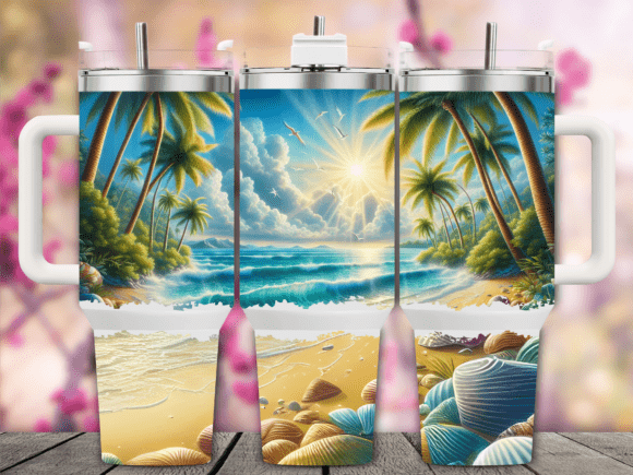 Sunny Beach Shells 40oz Tumbler Wrap Graphics Review
