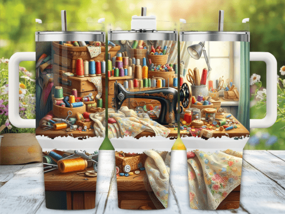 Vintage Sewing Room Graphics for Tumbler Wraps Review