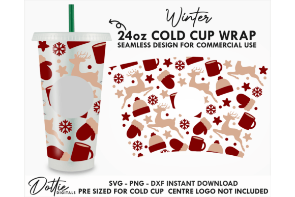 Winter Cold Cup SVG 24oz Graphics & Tumbler Wraps Review