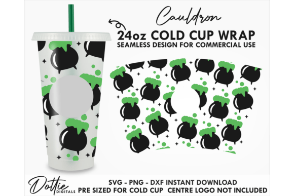 Witches Cauldron Cold Cup SVG 24oz